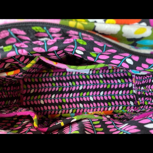 Vera Bradley Vintage Tote Shoulder Bag Purse Ext. Pocket 6 Interior slip pockets - Picture 7 of 7